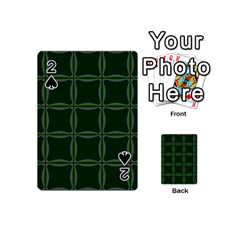 Background Pattern Design Geometric Green Playing Cards 54 Designs (mini) by Sudhe