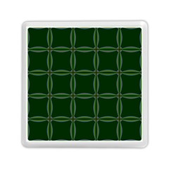 Background Pattern Design Geometric Green Memory Card Reader (square) by Sudhe