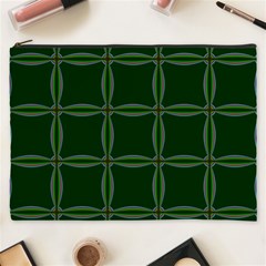 Background Pattern Design Geometric Green Cosmetic Bag (xxxl) by Sudhe