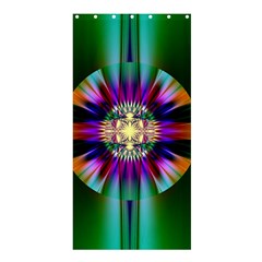 Abstract Art Fractal Creative Green Shower Curtain 36  X 72  (stall)  by Sudhe