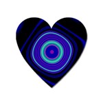 Digital Art Background Pink Blue Heart Magnet Front