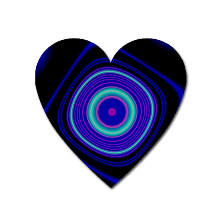 Digital Art Background Pink Blue Heart Magnet