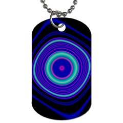 Digital Art Background Pink Blue Dog Tag (one Side) by Sudhe