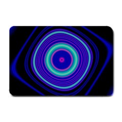 Digital Art Background Pink Blue Small Doormat  by Sudhe