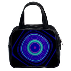 Digital Art Background Pink Blue Classic Handbag (two Sides) by Sudhe