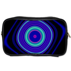 Digital Art Background Pink Blue Toiletries Bag (one Side) by Sudhe