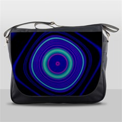 Digital Art Background Pink Blue Messenger Bag by Sudhe