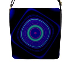 Digital Art Background Pink Blue Flap Closure Messenger Bag (l) by Sudhe