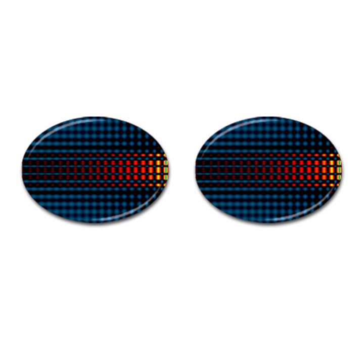 Signal Background Pattern Light Texture Cufflinks (Oval)