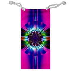 Abstract Art Fractal Creative Pink Jewelry Bag by Sudhe