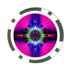 Abstract Art Fractal Creative Pink Poker Chip Card Guard (10 Pack) by Sudhe