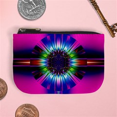 Abstract Art Fractal Creative Pink Mini Coin Purse by Sudhe