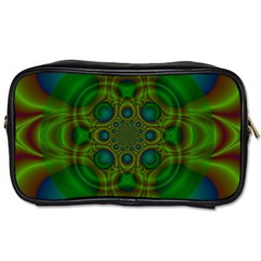 Abstract Background Design Green Toiletries Bag (two Sides) by Sudhe