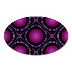 Abstract Background Design Purple Oval Magnet by Sudhe