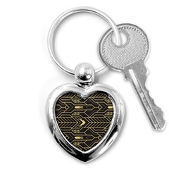 Abstract Art Deco Seamless Pattern Vector Key Chain (heart)