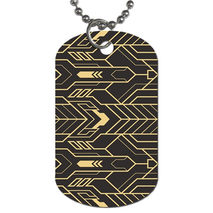 Abstract Art Deco Seamless Pattern Vector Dog Tag (One Side)