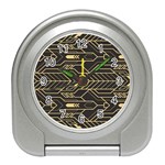 Abstract Art Deco Seamless Pattern Vector Travel Alarm Clock Front