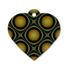 Abstract Background Design Dog Tag Heart (two Sides)