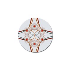 Artwork Fractal Allegory Art Floral Golf Ball Marker by Sudhe