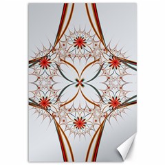 Artwork Fractal Allegory Art Floral Canvas 12  X 18  by Sudhe