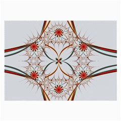 Artwork Fractal Allegory Art Floral Large Glasses Cloth (2 Sides) by Sudhe