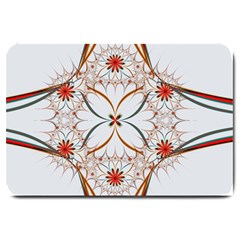 Artwork Fractal Allegory Art Floral Large Doormat  by Sudhe