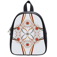 Artwork Fractal Allegory Art Floral School Bag (small) by Sudhe