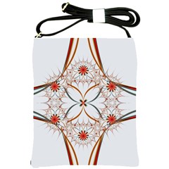 Artwork Fractal Allegory Art Floral Shoulder Sling Bag by Sudhe