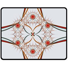 Artwork Fractal Allegory Art Floral Fleece Blanket (medium)  by Sudhe