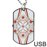 Artwork Fractal Allegory Art Floral Dog Tag USB Flash (One Side) Front