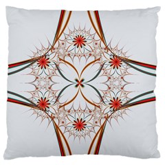 Artwork Fractal Allegory Art Floral Large Cushion Case (one Side) by Sudhe