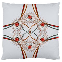 Artwork Fractal Allegory Art Floral Large Flano Cushion Case (one Side) by Sudhe