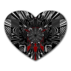 Abstract Artwork Art Fractal Heart Mousepads by Sudhe