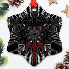 Abstract Artwork Art Fractal Snowflake Ornament (two Sides) by Sudhe