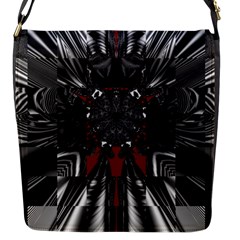 Abstract Artwork Art Fractal Flap Closure Messenger Bag (s)