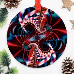 Abstract Fractal Artwork Colorful Art Ornament (round) by Sudhe