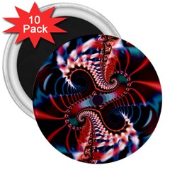 Abstract Fractal Artwork Colorful Art 3  Magnets (10 Pack) 