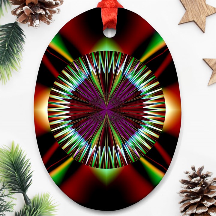 Artwork Fractal Allegory Art Ornament (Oval)