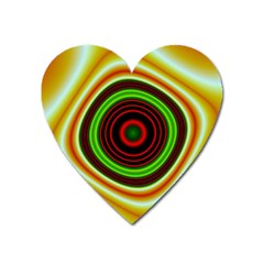 Digital Art Background Yellow Red Heart Magnet