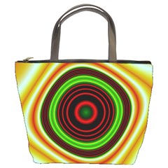 Digital Art Background Yellow Red Bucket Bag by Sudhe