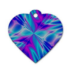 Background Design Pattern Colorful Dog Tag Heart (two Sides) by Sudhe