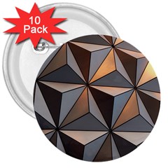 3d Abstract  Pattern 3  Buttons (10 pack) 