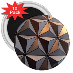 3d Abstract  Pattern 3  Magnets (10 pack) 