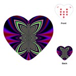 Abstract Artwork Fractal Background Pattern Playing Cards Single Design (Heart) Front