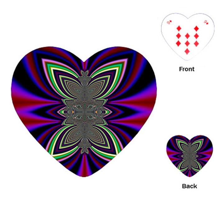 Abstract Artwork Fractal Background Pattern Playing Cards Single Design (Heart)