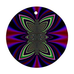 Abstract Artwork Fractal Background Pattern Round Ornament (two Sides) by Sudhe