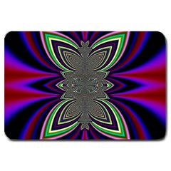 Abstract Artwork Fractal Background Pattern Large Doormat  by Sudhe