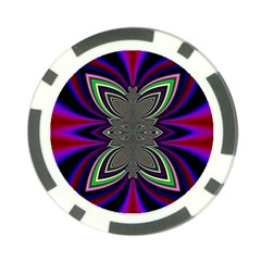 Abstract Artwork Fractal Background Pattern Poker Chip Card Guard by Sudhe