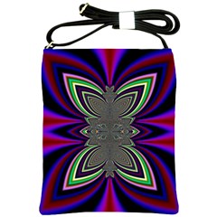 Abstract Artwork Fractal Background Pattern Shoulder Sling Bag by Sudhe