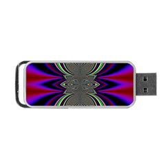 Abstract Artwork Fractal Background Pattern Portable Usb Flash (one Side) by Sudhe